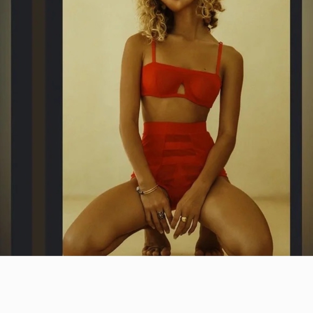 Free People Elegant Red Women's Intimate Set